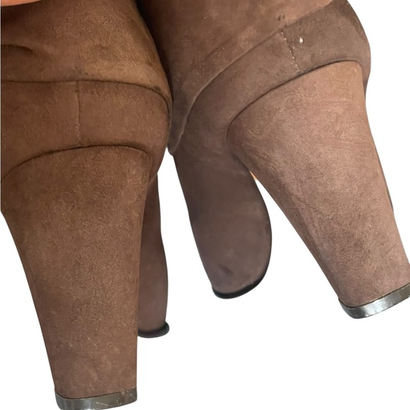 Kate Spade Chocolate Suede Heeled Booties size 9.5M - Picture 10 of 14